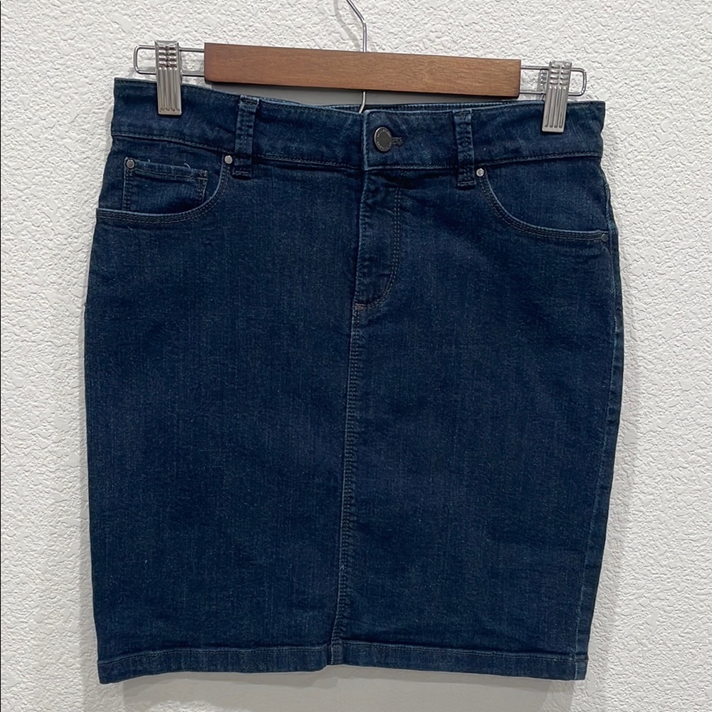 Ann Taylor Blue Knee-Length Pencil Skirt